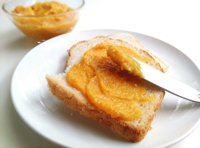 mango coconut spread on bread